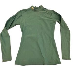 Under Armour Mock Neck Long Sleeve Top Women S Teal Stretch Athletic Gorpcore